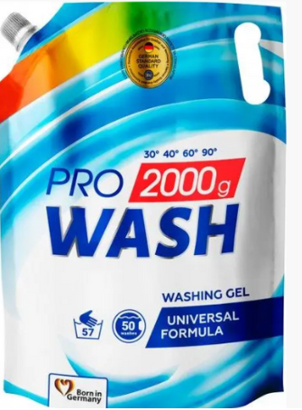 PRO WASH Гель для прання універсальний 2000г (DOYPACK)